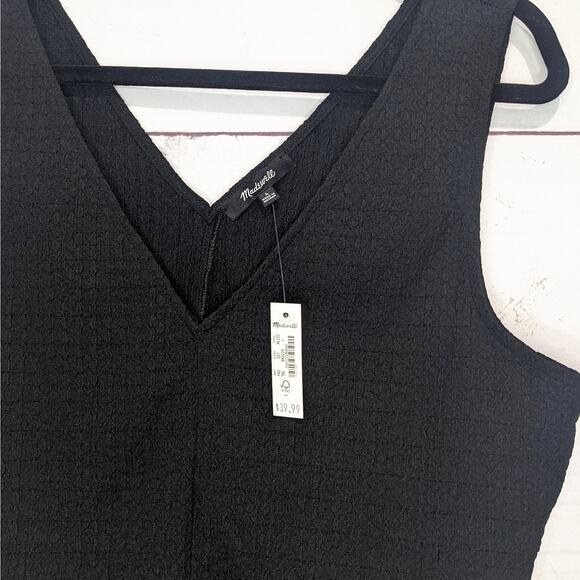 NWT Madewell V-Neck Sleeveless Crop Top Black Women's Size Large Style NL022 - Picture 6 of 11